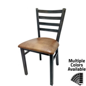 CM 234R Rustic Ladderback Metal Frame Chair