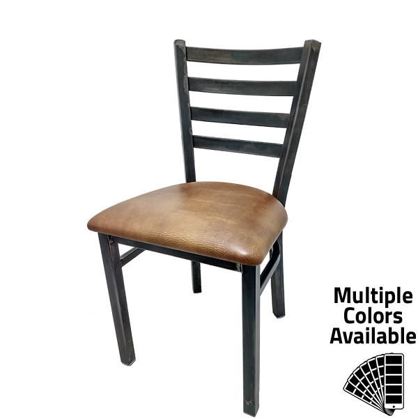 CM 234R Rustic Ladderback Metal Frame Chair