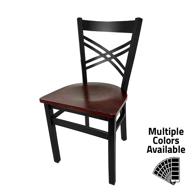 SL2130 Crossback Metal Frame Chair