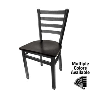 SL2160SV Silvervein Ladderback Metal Frame Chair