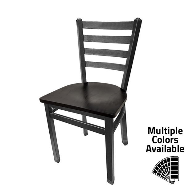 SL2160SV Silvervein Ladderback Metal Frame Chair