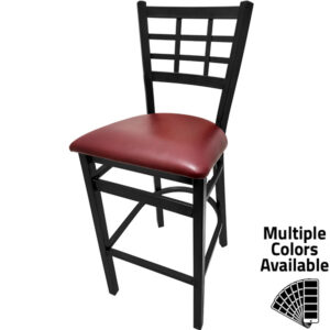 SL2163 1 Windowpane Metal Frame Barstool