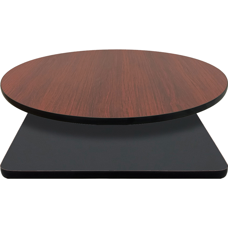 Two Sided Table Tops Mahogany Black