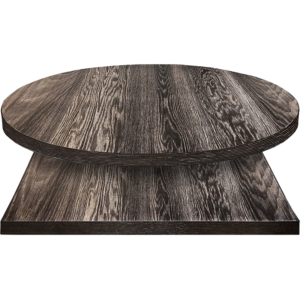 Charred Darkwash Manufactured Table Tops – 1″ or 2″ thicknesses – Black Dye