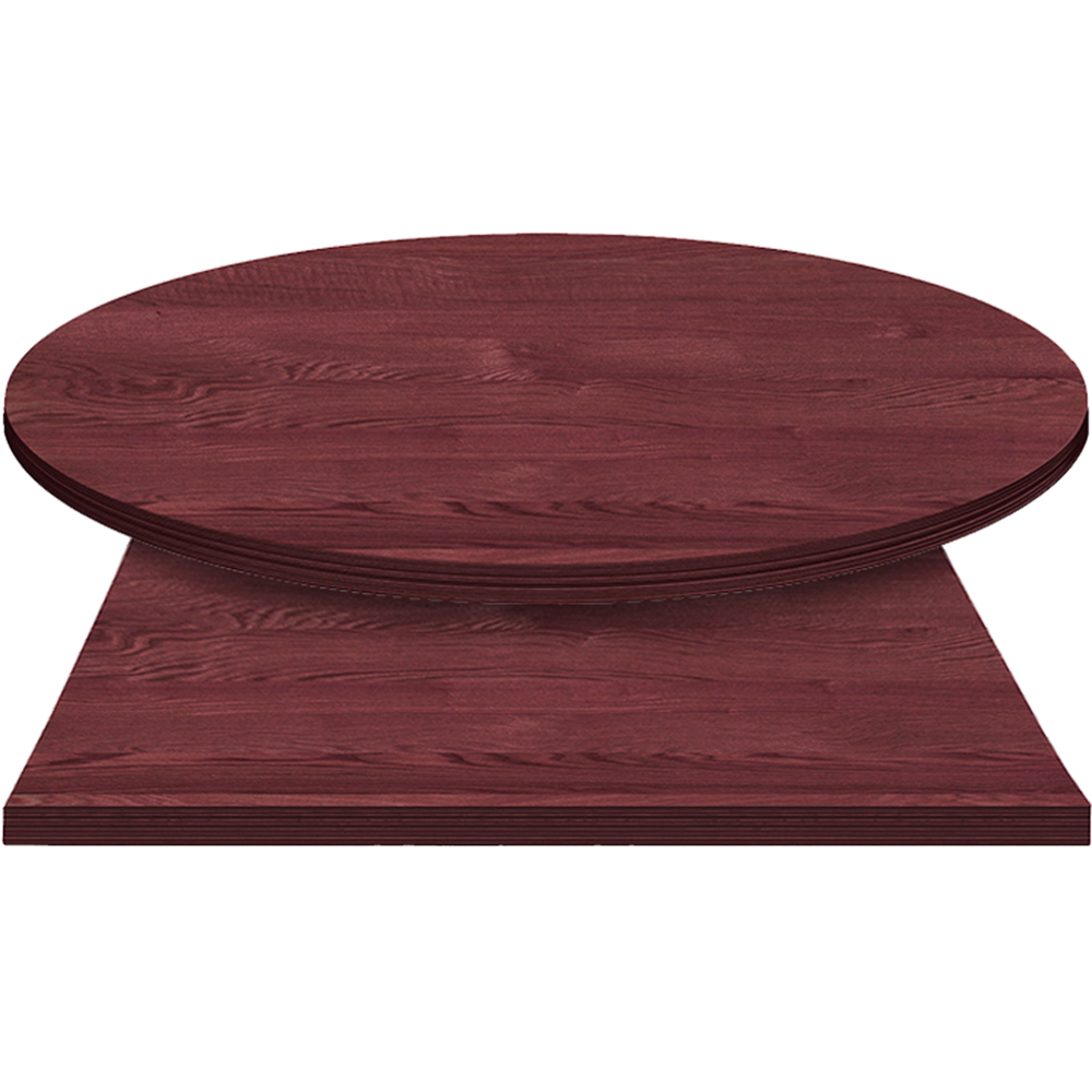 E*Wood (Oak) Manufactured Table Tops – 1″ or 2″ thicknesses – Mahogany Stain