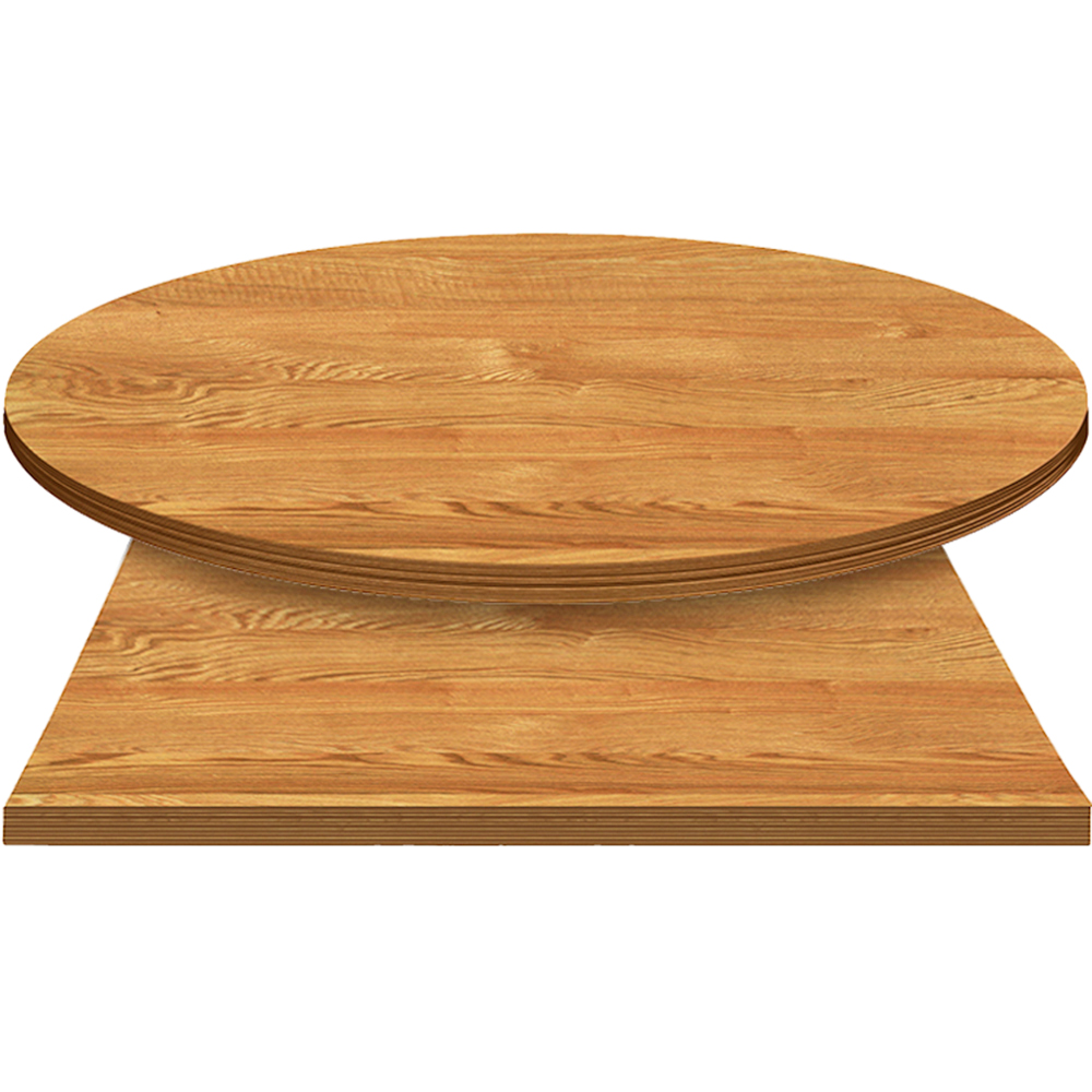 E*Wood (Oak) Manufactured Table Tops – 1″ or 2″ thicknesses – Red Fox Stain