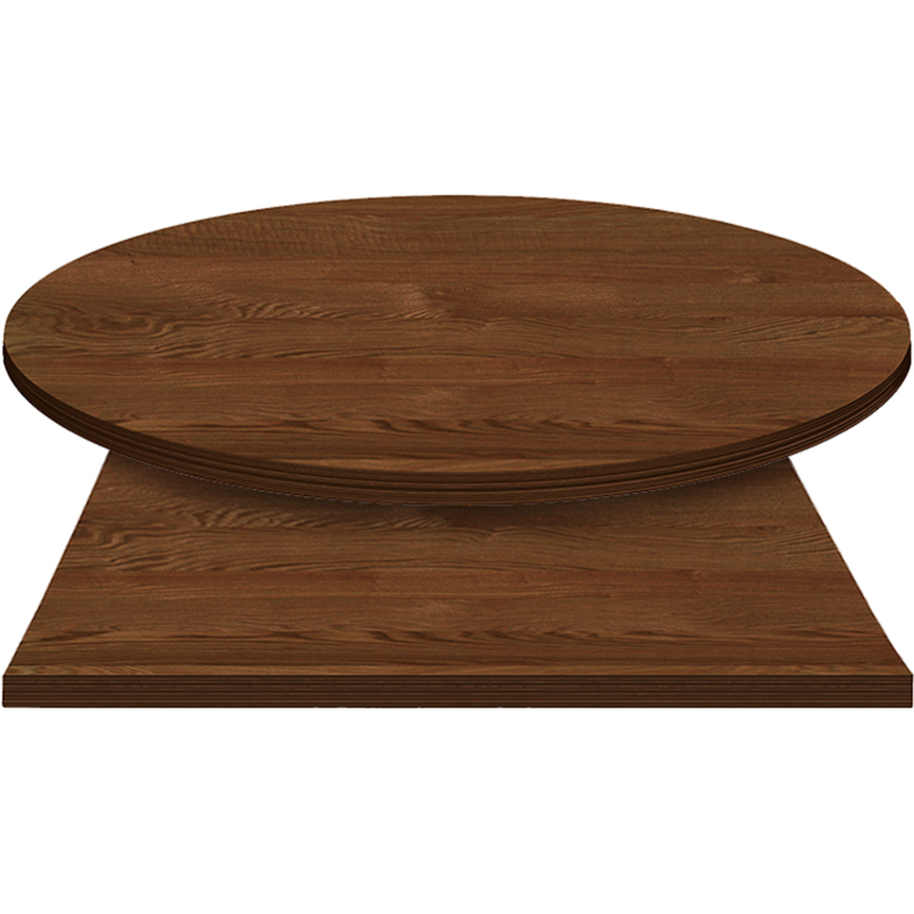 E*Wood (Oak) Manufactured Table Tops – 1″ or 2″ thicknesses – American Walnut Stain