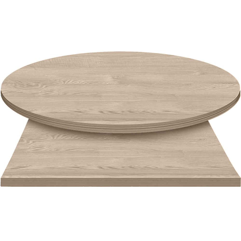 E*Wood (Oak) Manufactured Table Tops – 1″ or 2″ thicknesses – Graystone Stain