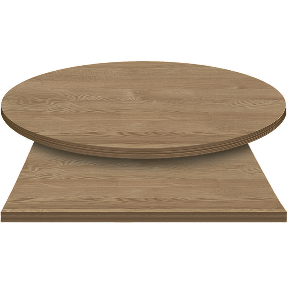 E*Wood (Oak) Manufactured Table Tops – 1″ or 2″ thicknesses – Storm Gray Stain
