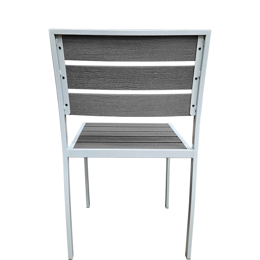 OD-CM-TK-G Outdoor Teak Chair with Gray Slats - Image 5