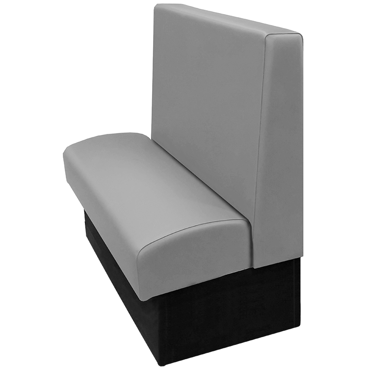 Ambrose vinyl upholstered single booth gray vinyl