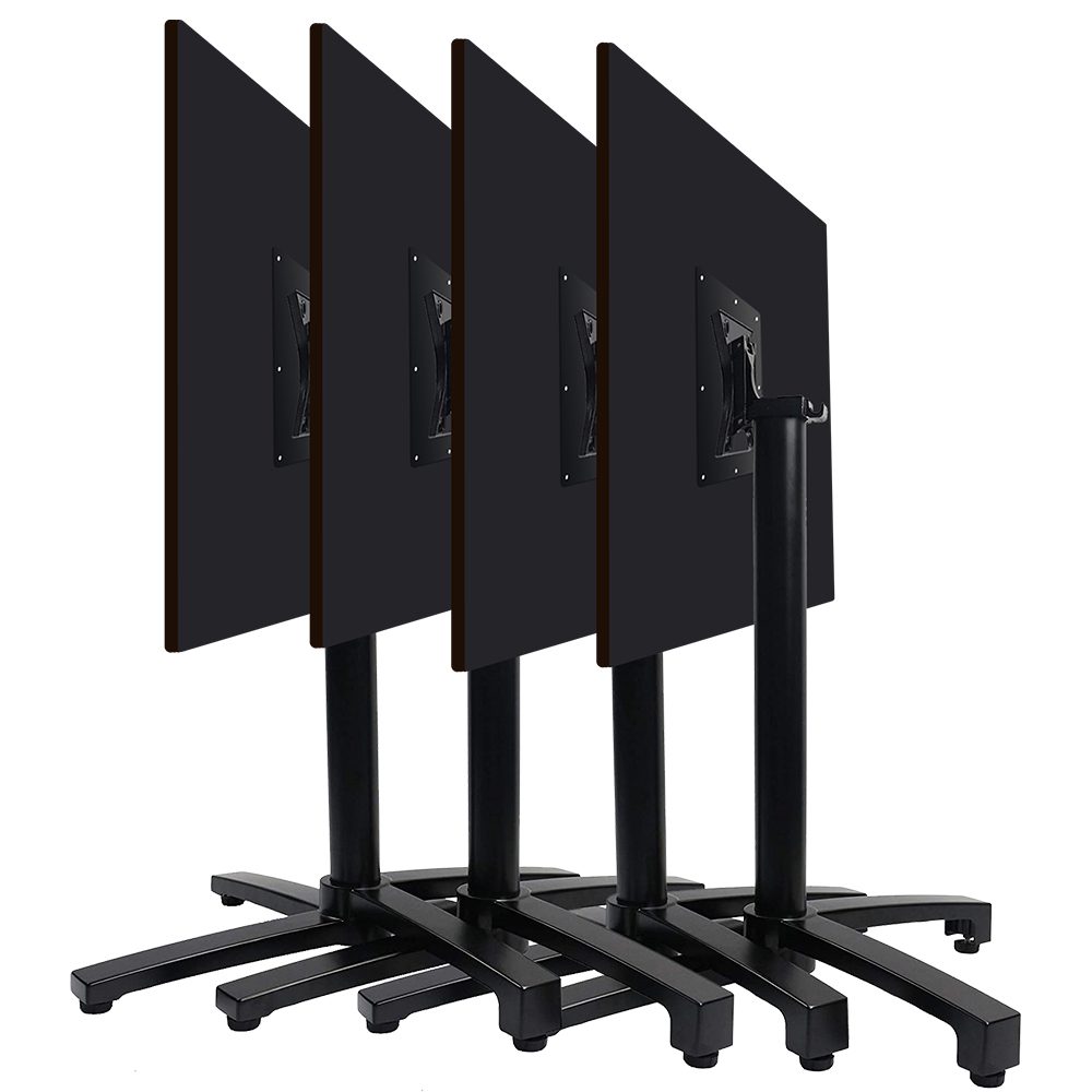Table Base - Folding - 26" x 26" Cross - Black Aluminum - Bar Height - Image 3