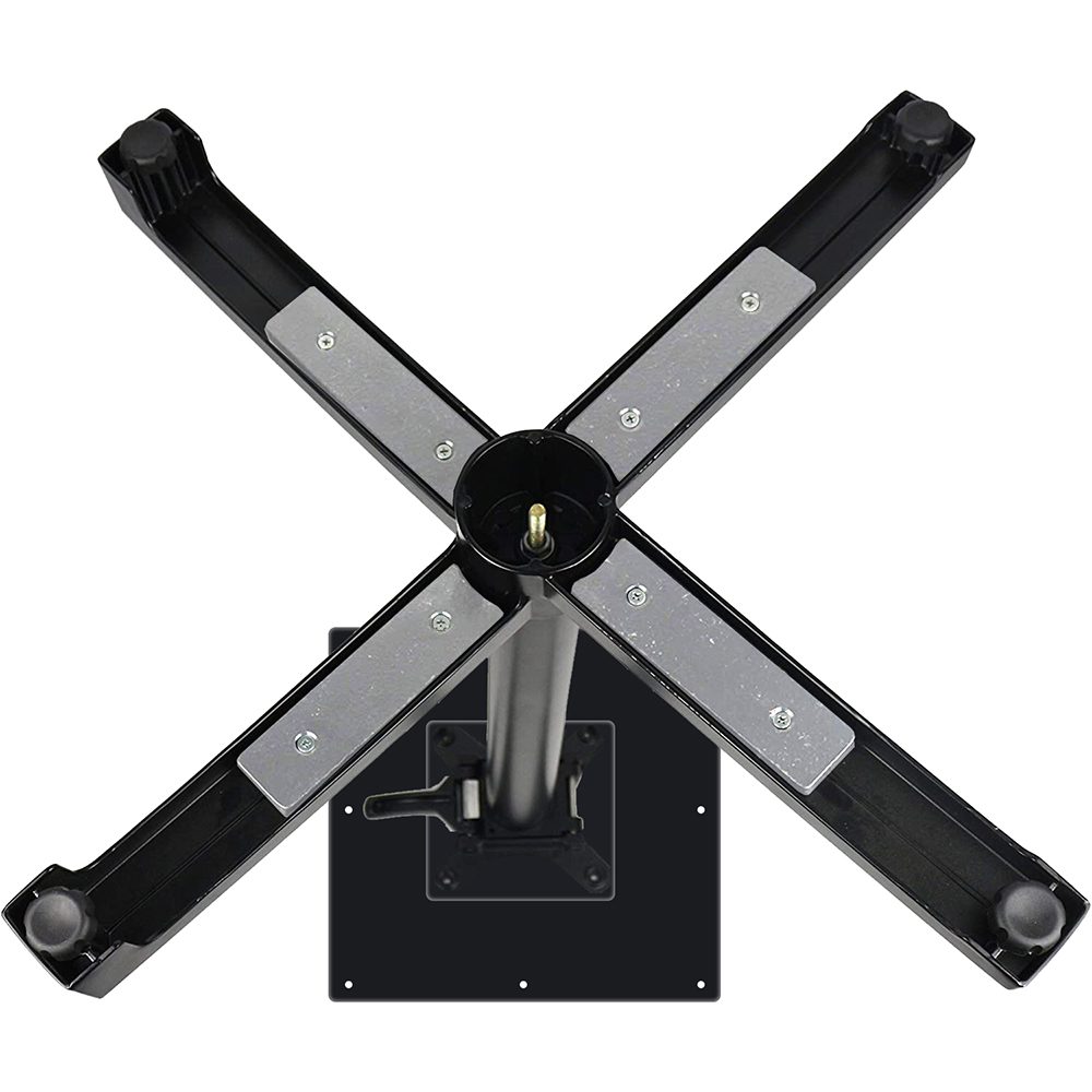 Table Base - Folding - 26" x 26" Cross - Black Aluminum - Bar Height - Image 2