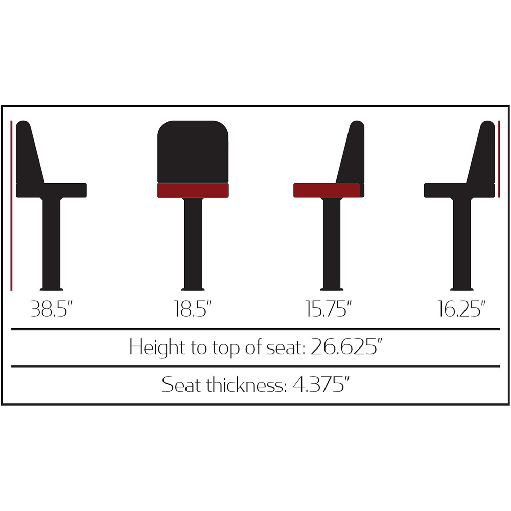 SL7133TUF Bucket Counter Height Bolt Down Pedestal Stool - Tufted Back - Image 2