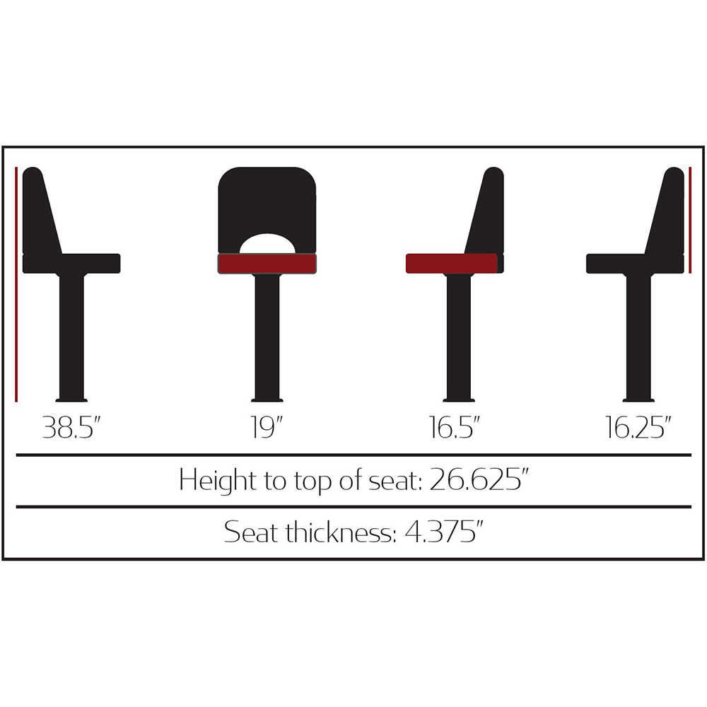 SL7133CUT Bucket Counter Height Bolt Down Pedestal Stool - Cutout Back - Image 2