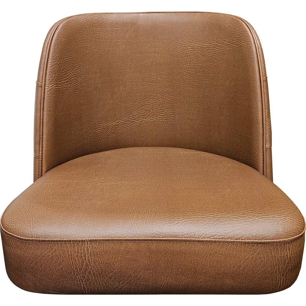 SL8136-CCS Tufted Back Bucket Barstool with Clear Coat Swivel Frame - Image 3