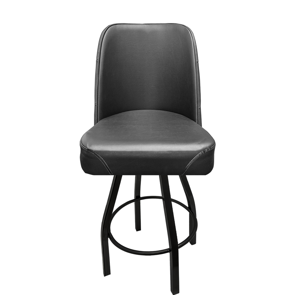 SL8036 Tufted Back Bucket Barstool with Counter Height Black Swivel Frame - Image 2