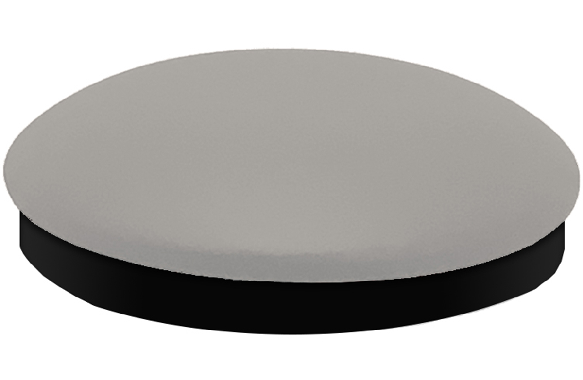 Dove Gray Vinyl Slimline Button Top Seat