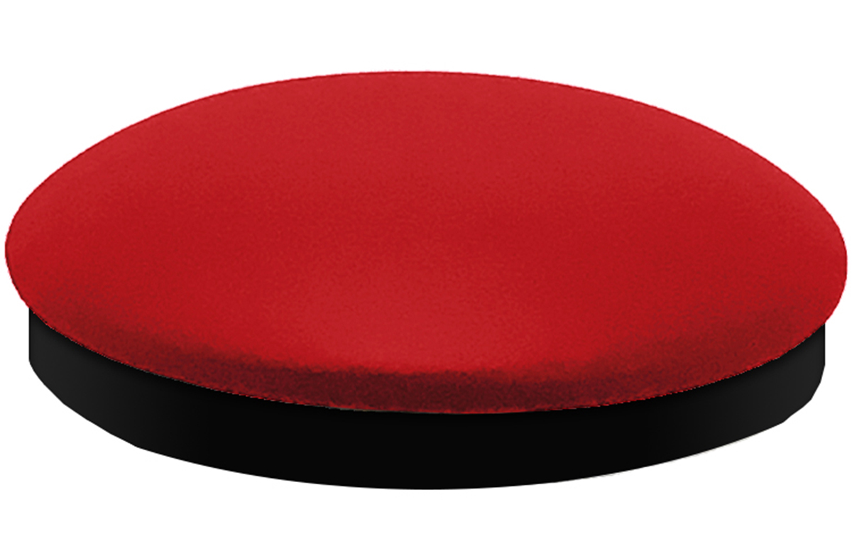Red Vinyl Slimline Button Top Seat