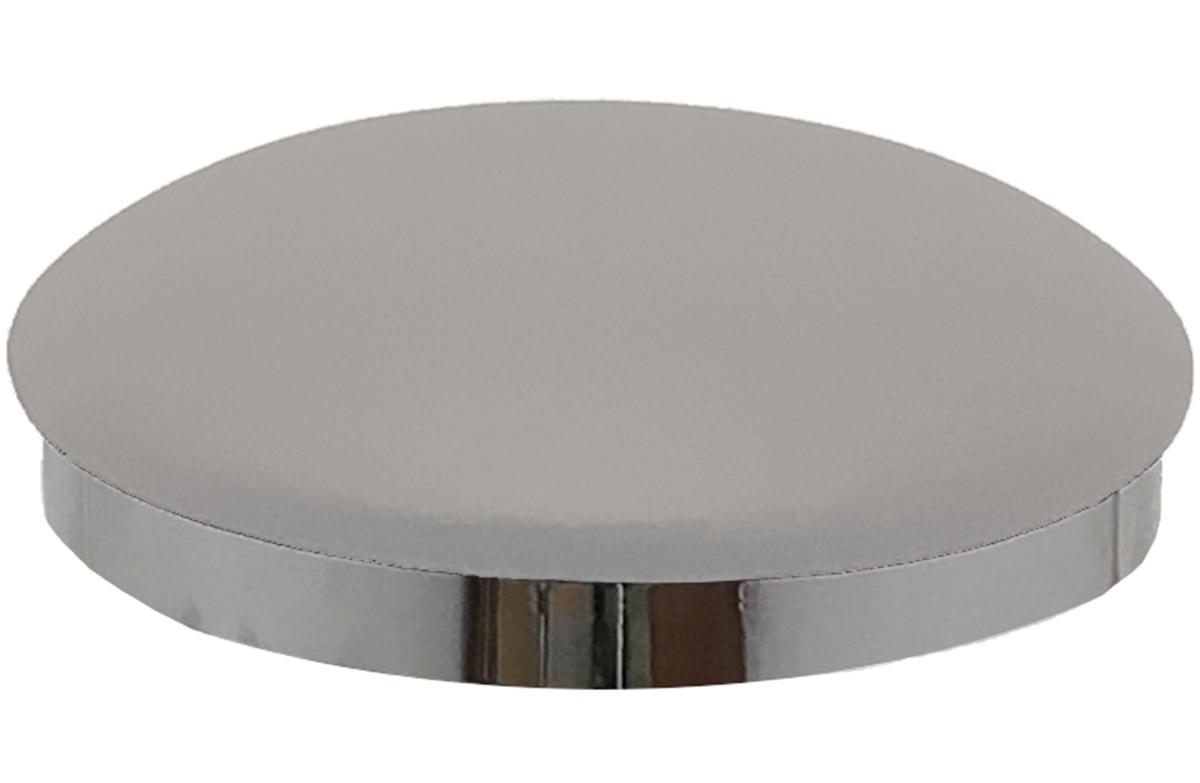 Dove Gray Vinyl Slimline Button Top Seat