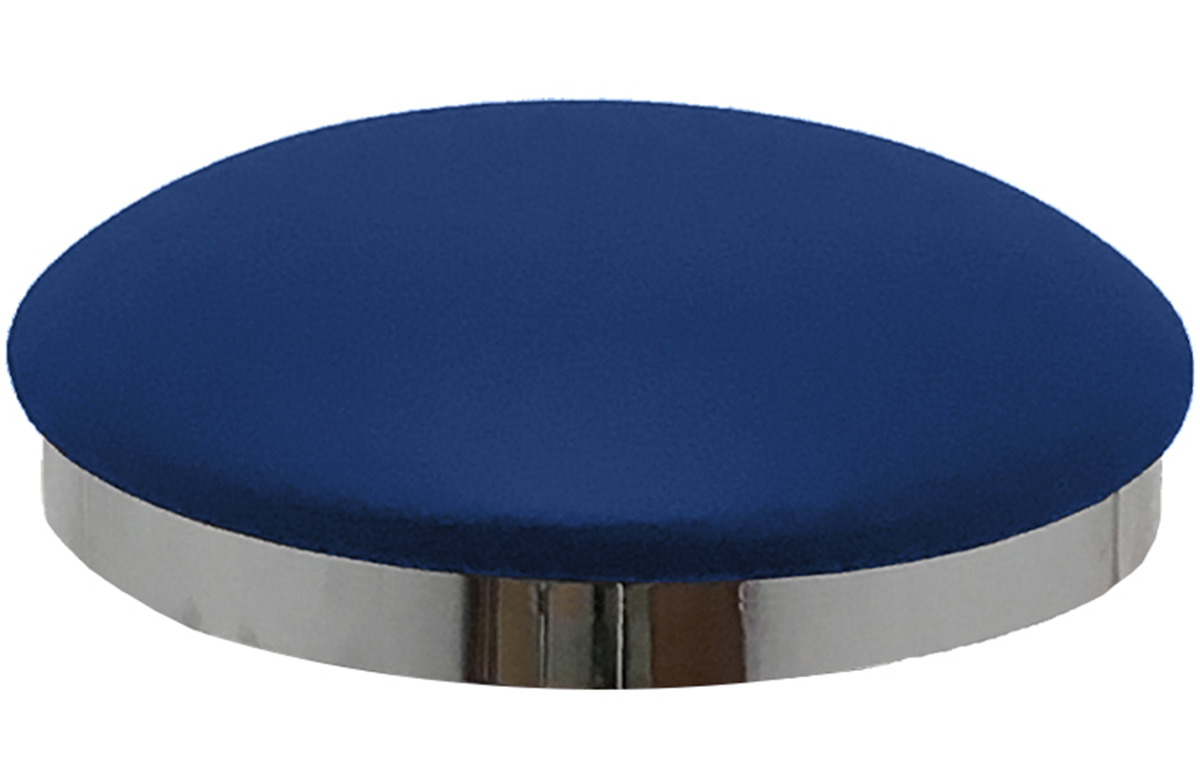 Navy Vinyl Slimline Button Top Seat