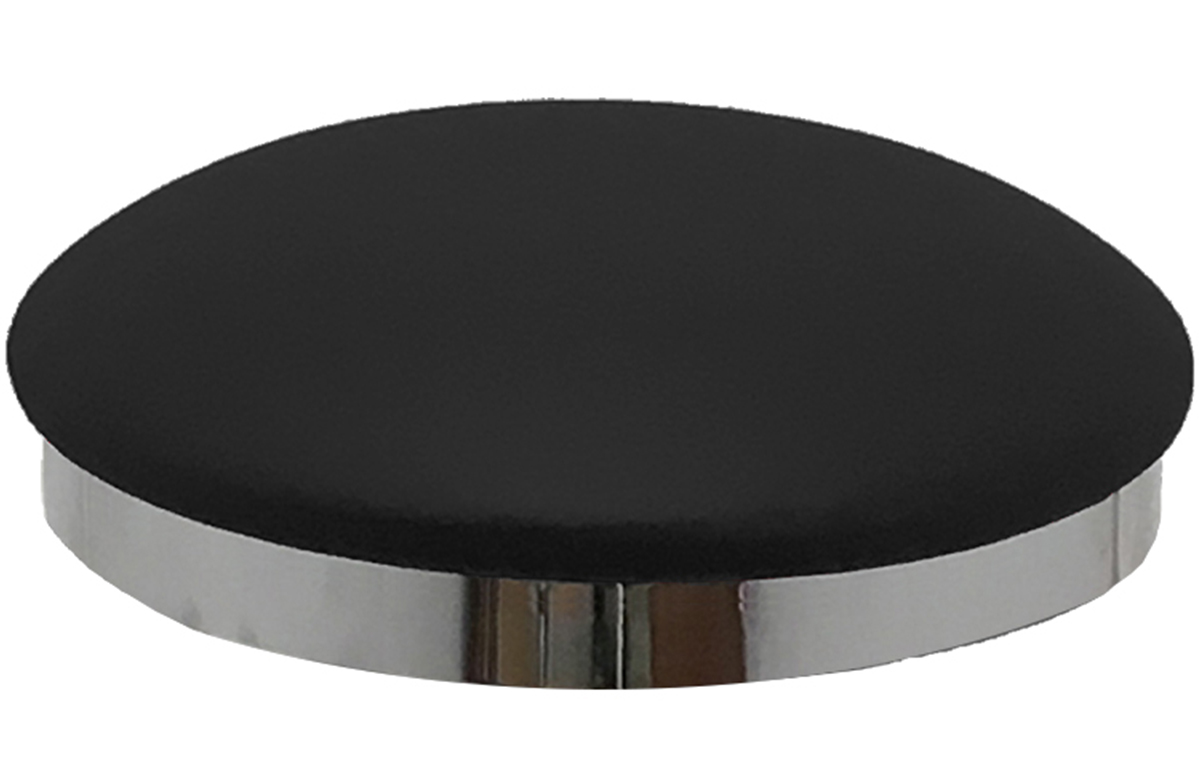 Black Vinyl Slimline Button Top Seat