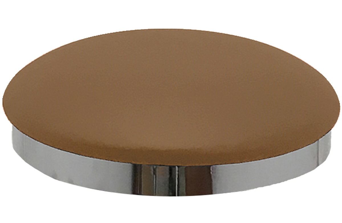 Taupe Vinyl Slimline Button Top Seat