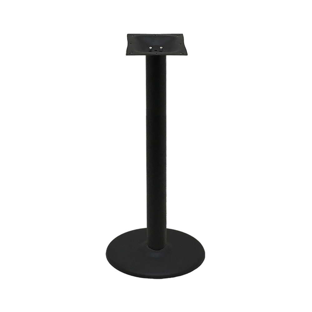 Table Base – 18″ Disc (Round) – Black Stamped Steel – Counter Height – 3″ Column