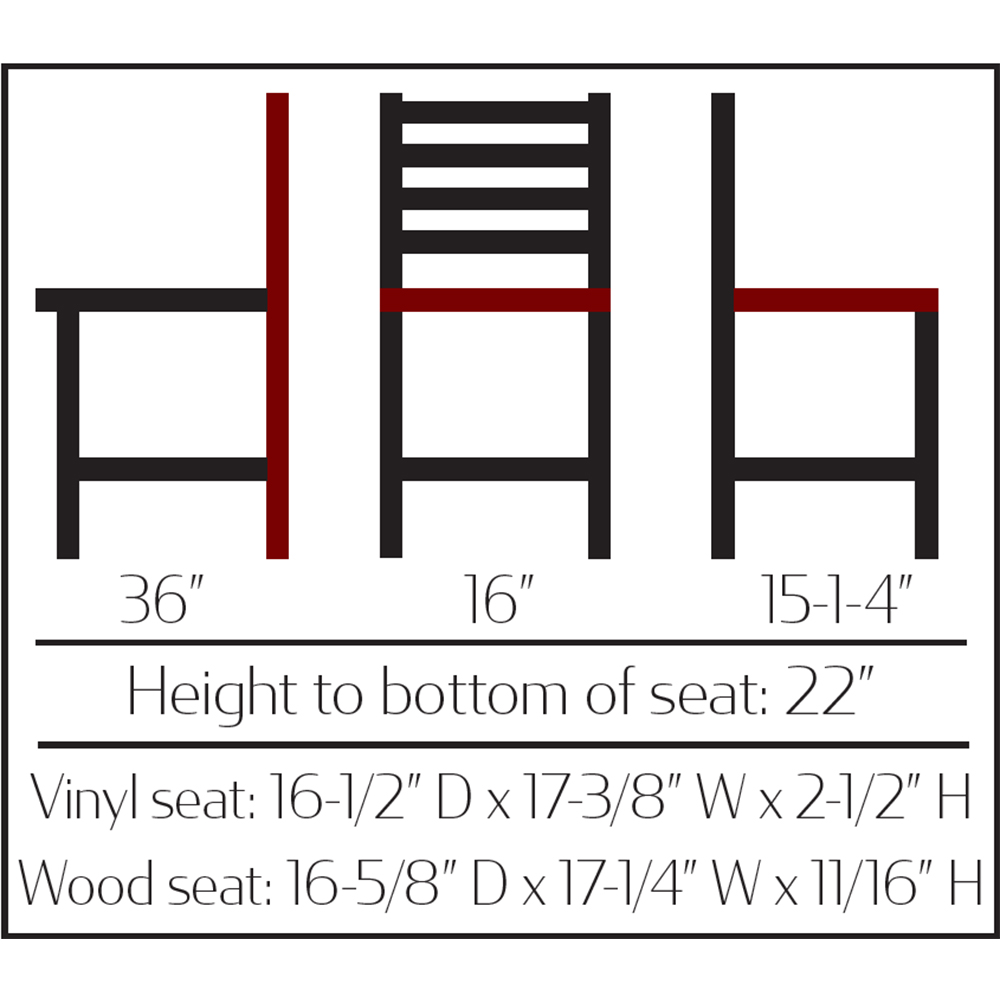 CS-234 Standard Ladderback Counter Height Stool - Image 2