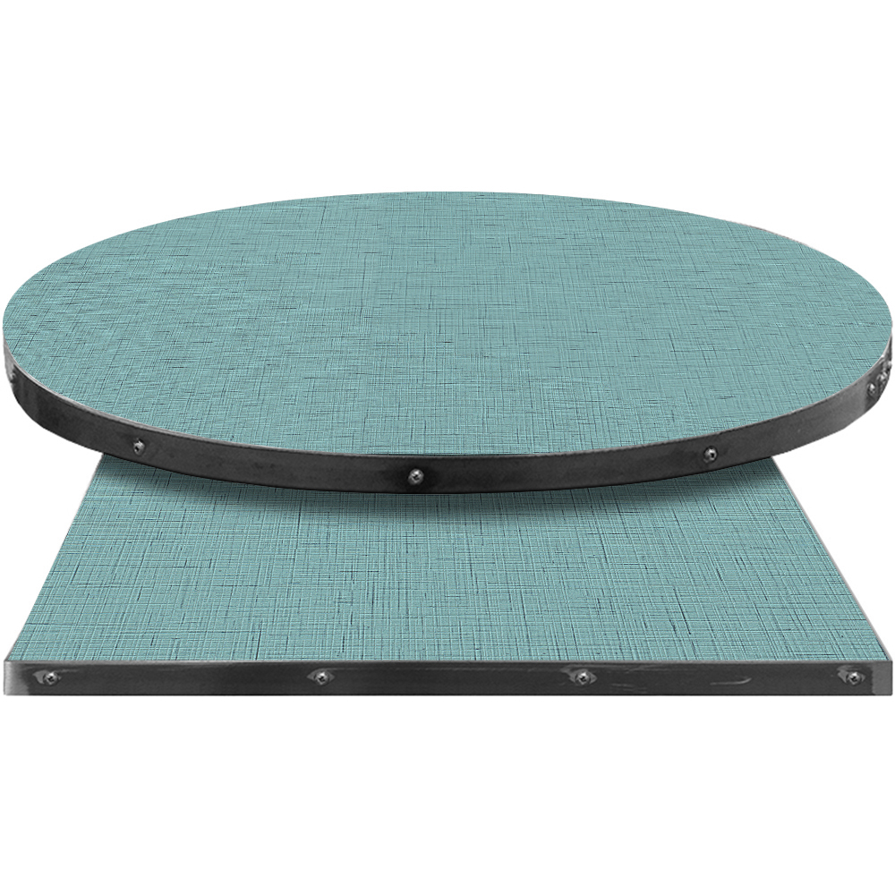 Fortress Manufactured Table Tops – Pinnacle Cyan Linen Laminate