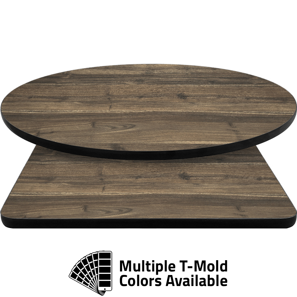 T-Mold Manufactured Table Tops - Pinnacle De Soto Sweetgum laminate