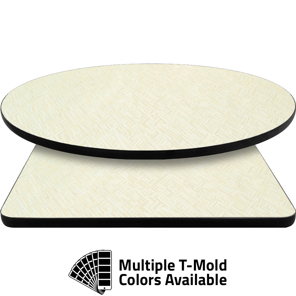 T-Mold Manufactured Table Tops - Pinnacle Arctic Herringbone laminate