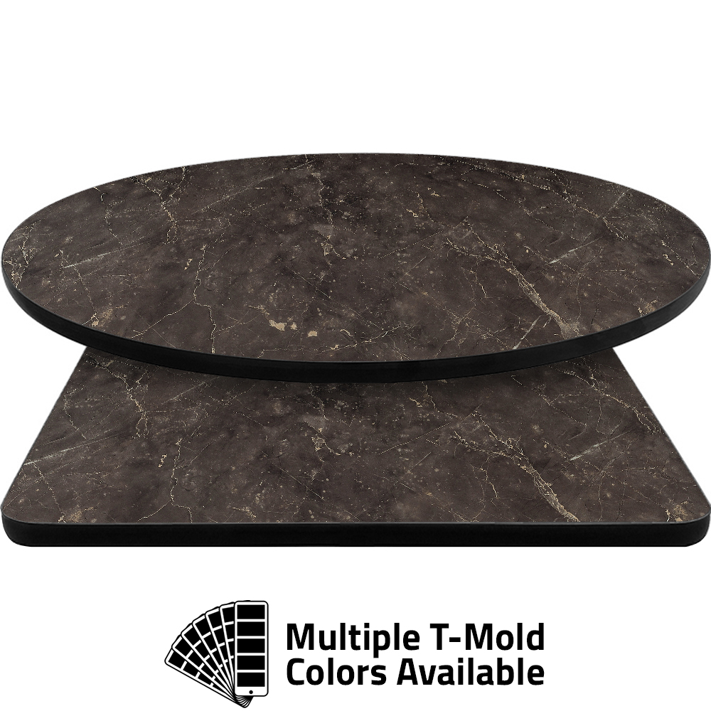 T-Mold Manufactured Table Tops - Pinnacle Chocolate Slate laminate