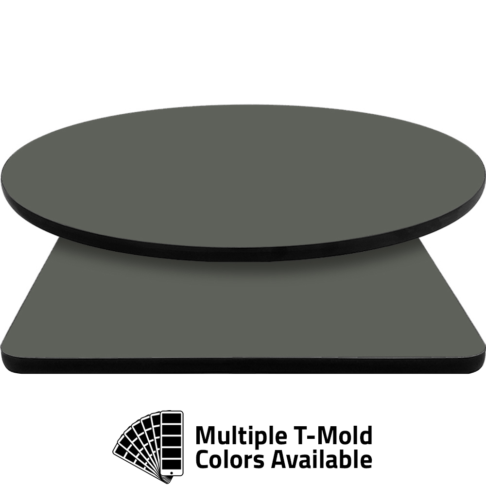 T-Mold Manufactured Table Tops - Pinnacle Seal Gray laminate