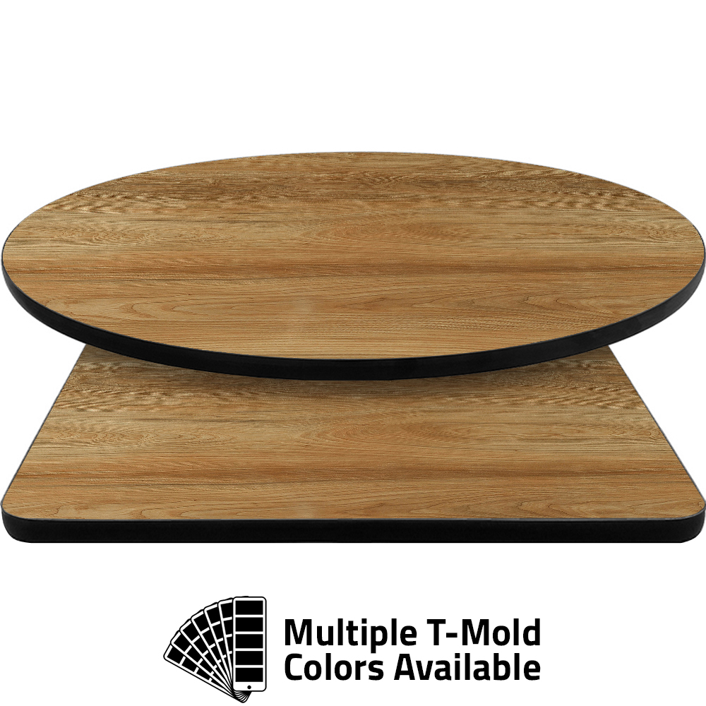 T-Mold Manufactured Table Tops - Pinnacle Century Elm laminate