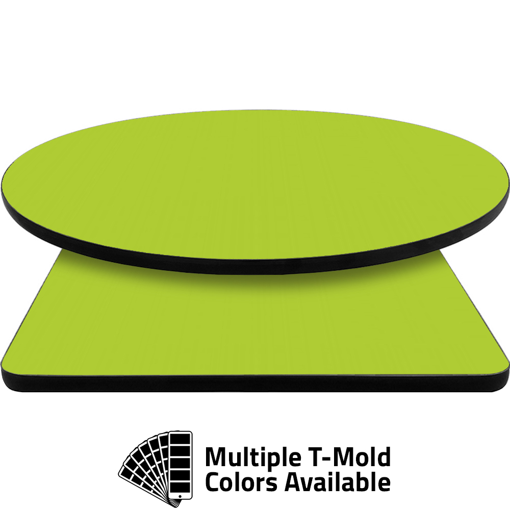 T-Mold Manufactured Table Tops - Pinnacle Lime Green laminate