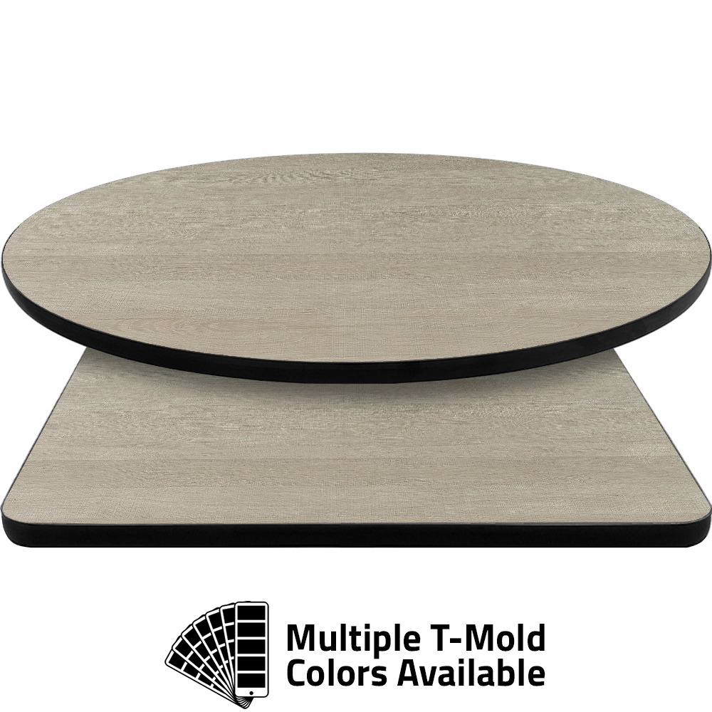 T-Mold Manufactured Table Tops - Pinnacle Brawny Pearwood laminate