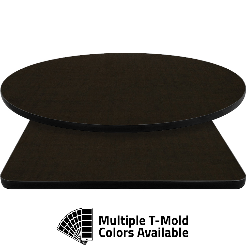 T-Mold Manufactured Table Tops - Pinnacle Espresso Twist laminate