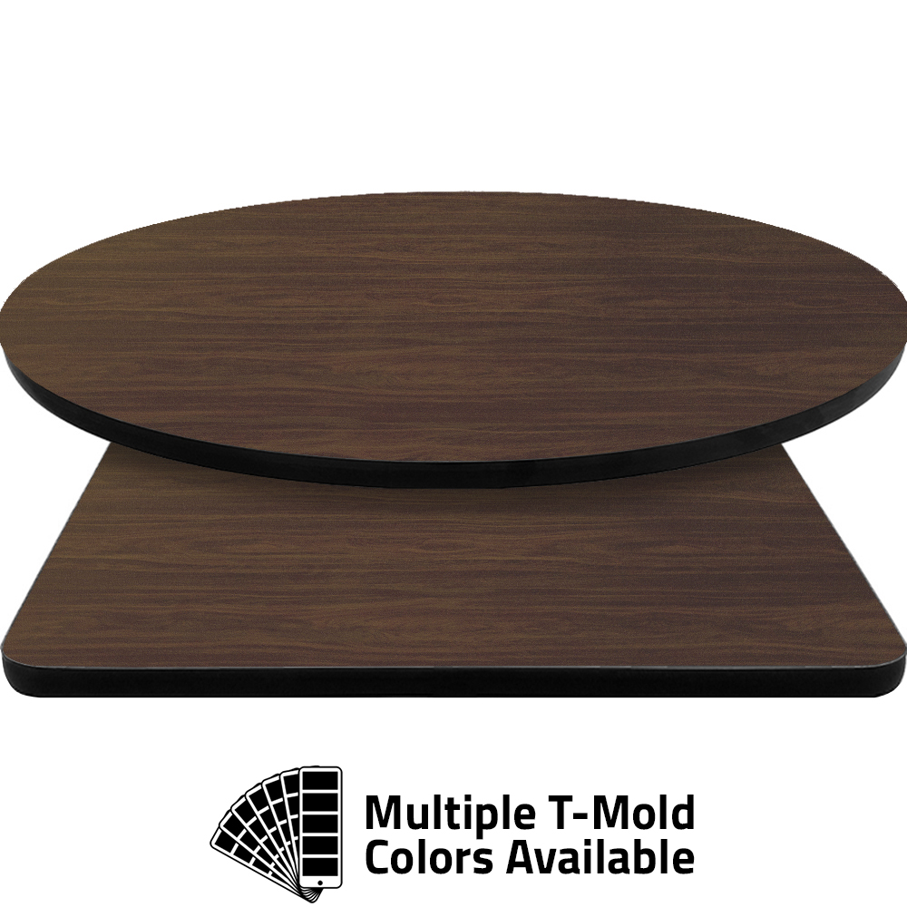 T-Mold Manufactured Table Tops - Pinnacle Corona Walnut laminate