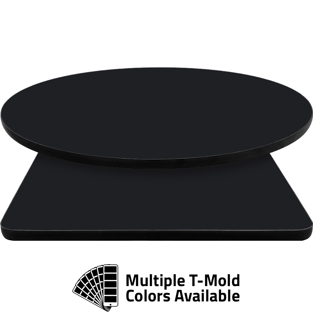 T-Mold Manufactured Table Tops - Pinnacle Black laminate