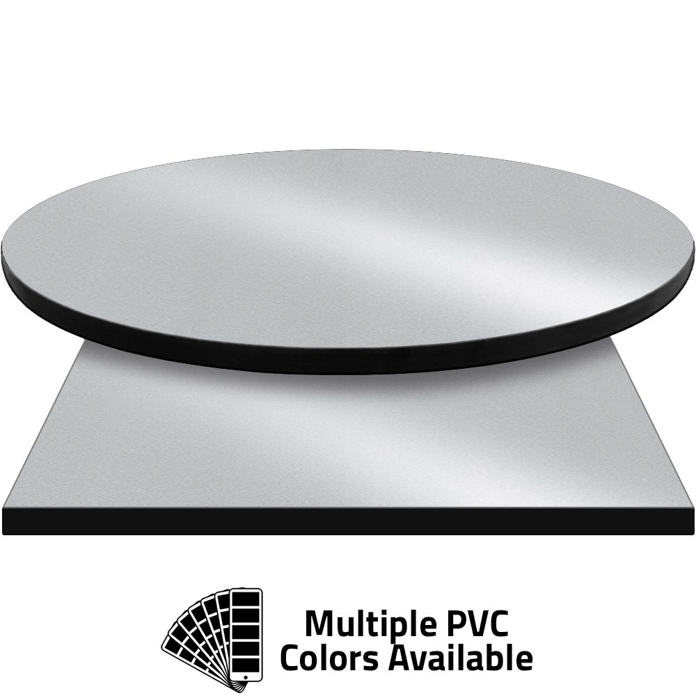 PVC Edge Manufactured Table Tops - 1.25" thickness - Pinnacle Steel Metallic laminate