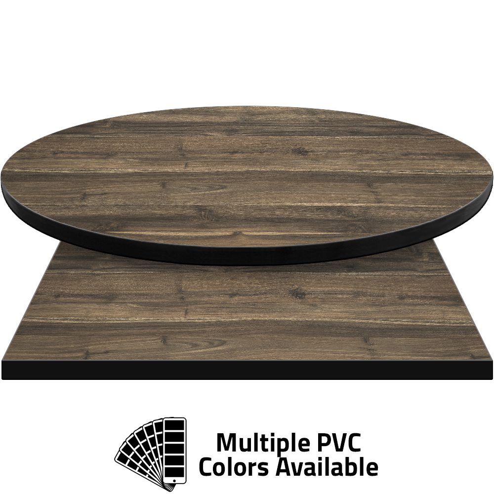 PVC Edge Manufactured Table Tops - 1.25" thickness - Pinnacle De Soto Sweetgum laminate