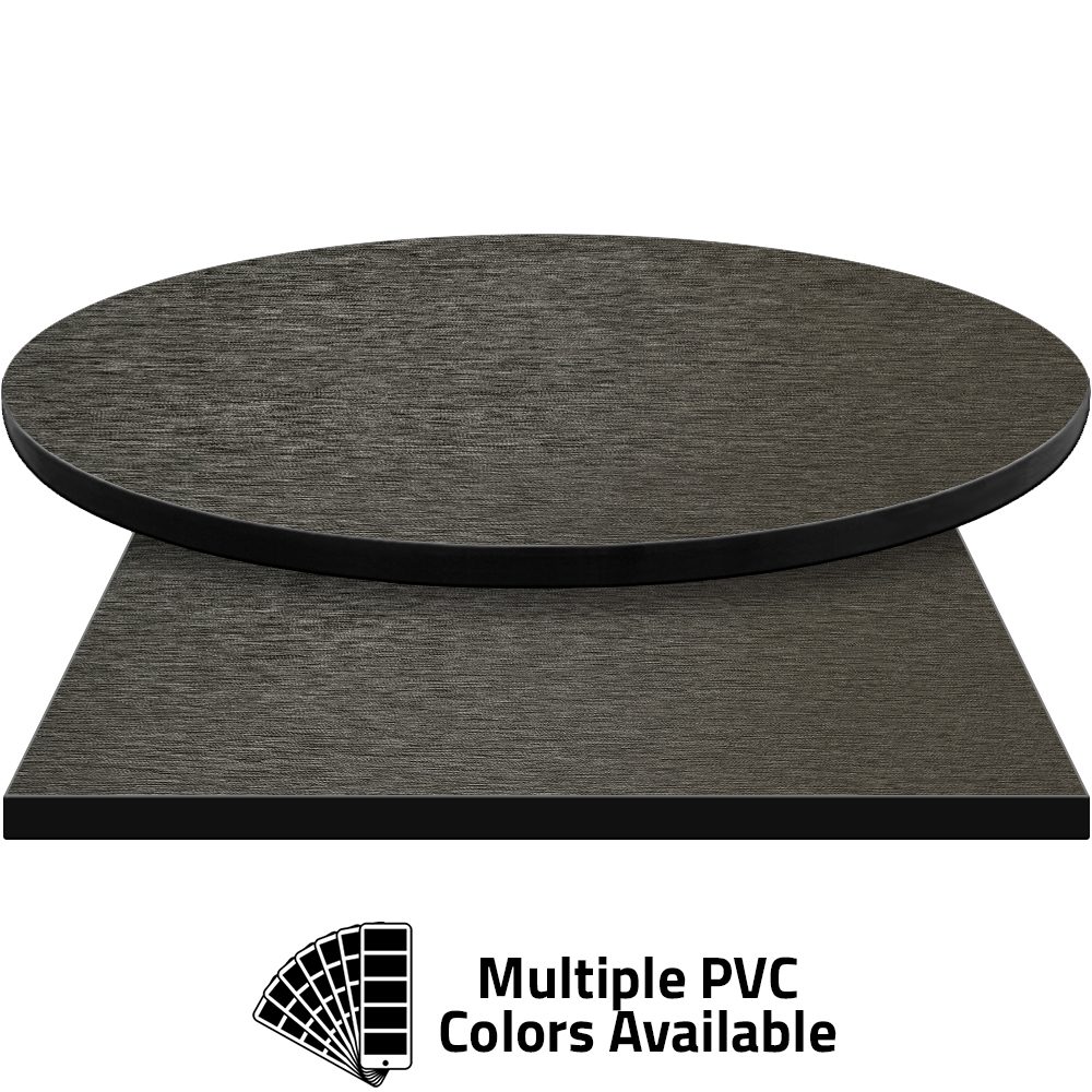 3mm PVC Edge Manufactured Table Tops - Pinnacle Charcoal Tweed laminate