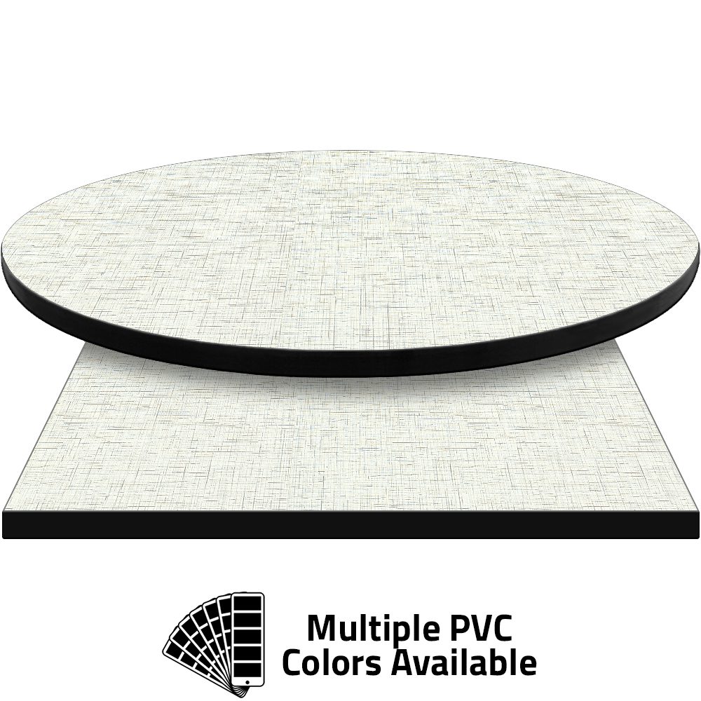 PVC Edge Manufactured Table Tops - 1.25" thickness - Pinnacle Heathered Linen Laminate