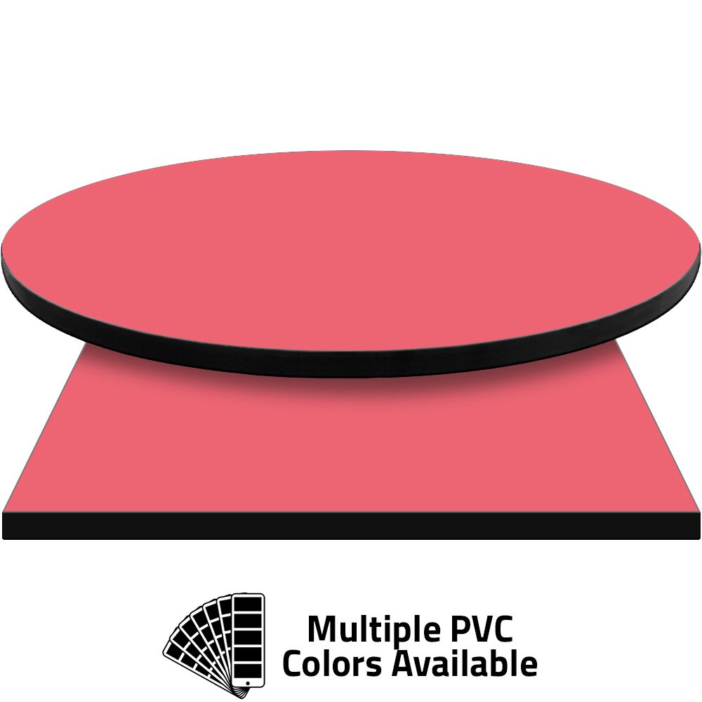 PVC Edge Manufactured Table Tops - 1.25" thickness - Pinnacle Watermelon Pink laminate