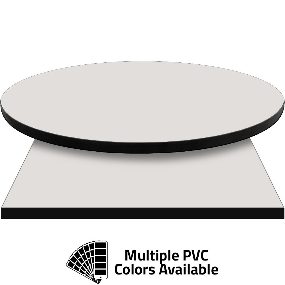 PVC Edge Manufactured Table Tops - 1.25" thickness - Pinnacle Ivory Pearl laminate