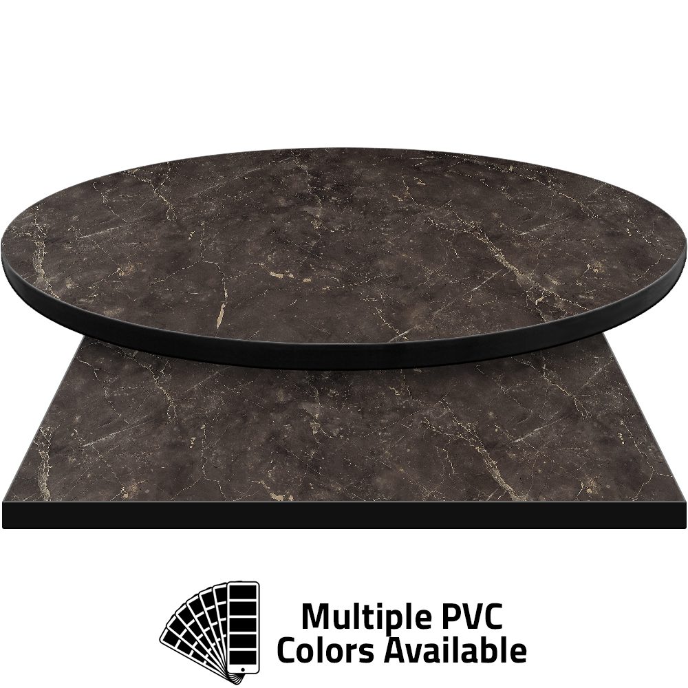 3mm PVC Edge Manufactured Table Tops - Pinnacle Chocolate Slate laminate