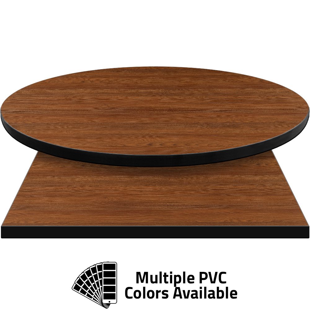 PVC Edge Manufactured Table Tops - 1.25" thickness - Pinnacle Sumatra Teak laminate