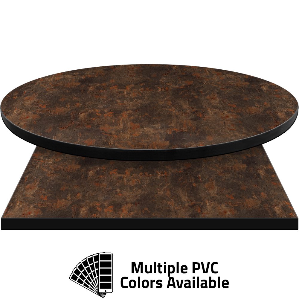 PVC Edge Manufactured Table Tops - 1.25" thickness - Pinnacle Oxidized Slate laminate