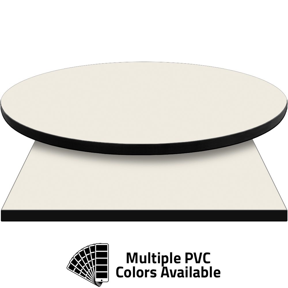 PVC Edge Manufactured Table Tops - 1.25" thickness - Pinnacle Ivory laminate